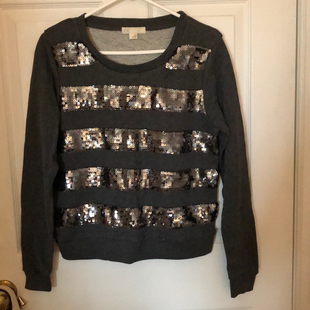 Stripped sequin sweater!